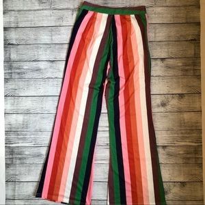 SHEIN Multicolored Striped Palazzo Pants Small